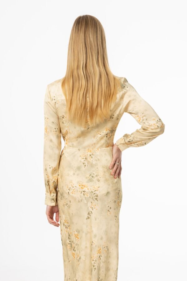 Beige Floral Printed Blouse - Image 3