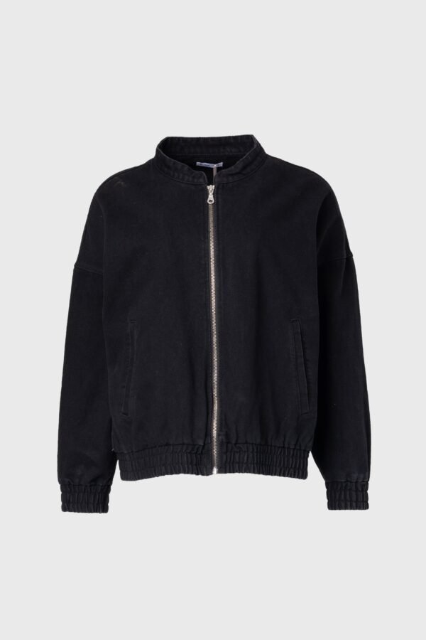 Black Denim Oversized Jacket - Image 5