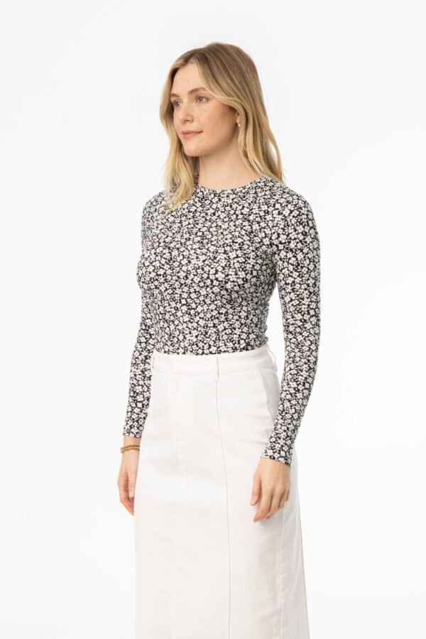 Black & White Printed T-Shirt - Image 2