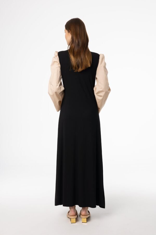 Black and Bone Colorblock Maxi Dress - Image 3