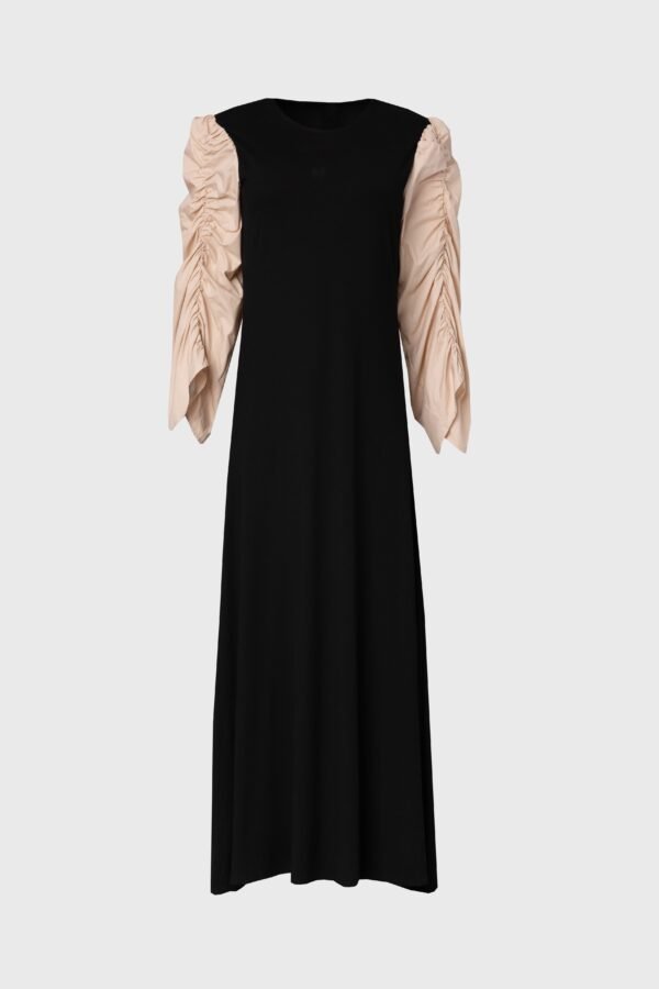 Black and Bone Colorblock Maxi Dress - Image 5