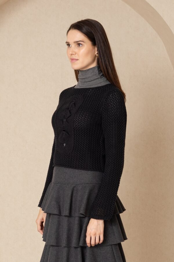 Black Crochet Top - Image 2